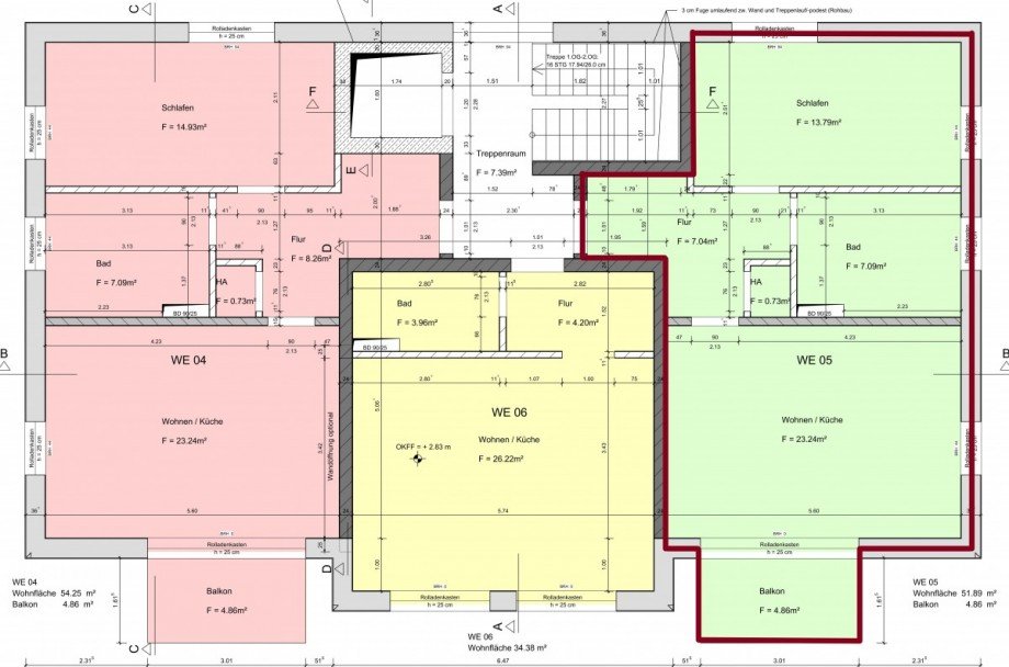 Grundriss Etagenwohnung Gr�nheide (Mark)