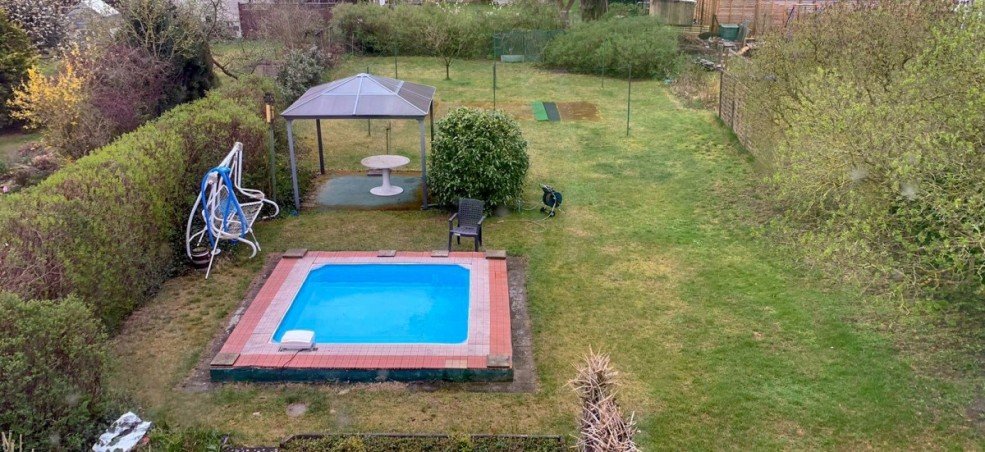 Blick in den Garten Einfamilienhaus Sch�neiche
