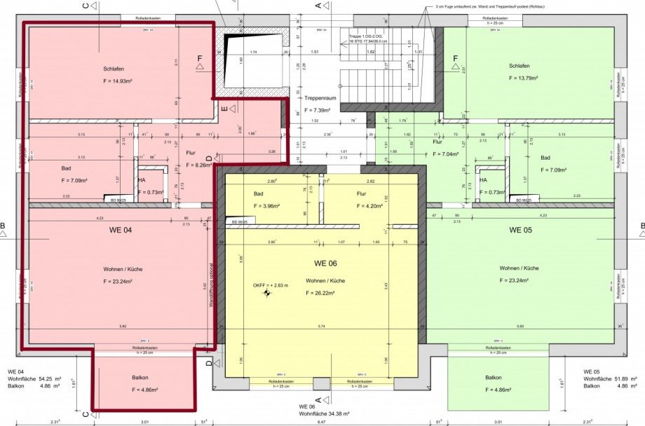 Grundriss Etagenwohnung Gr�nheide (Mark)