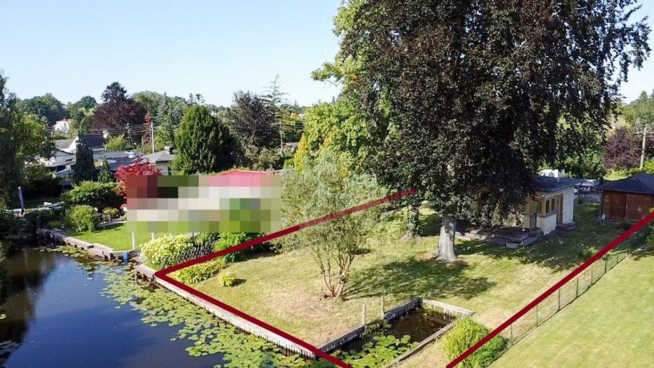 Ansicht vom Wasser Freizeitgrundst�ck Berlin