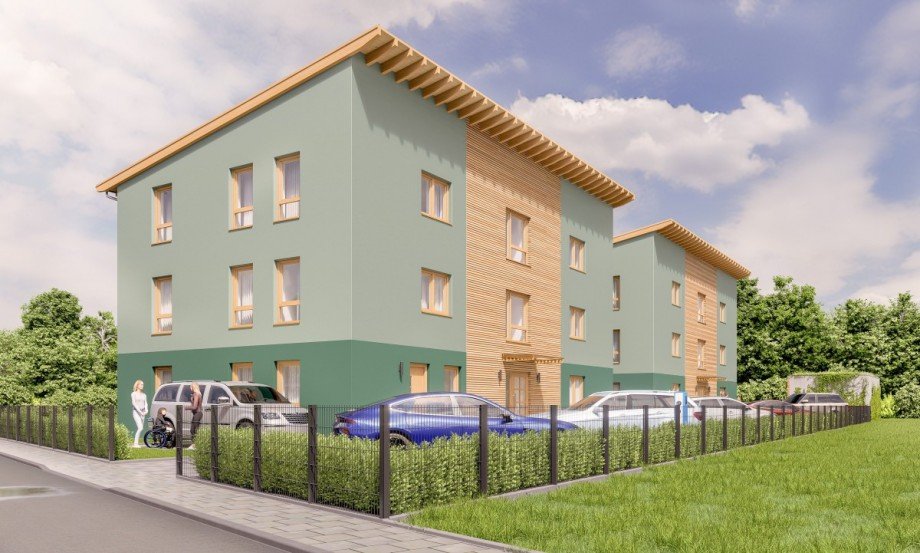Zufahrt visualisiert Etagenwohnung Gr�nheide (Mark)