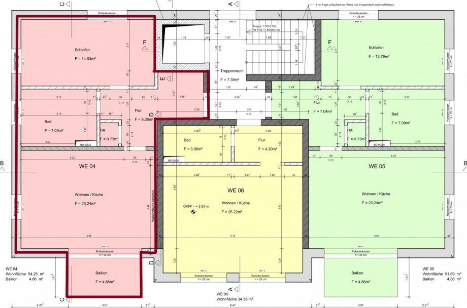 Grundriss Etagenwohnung Gr�nheide (Mark)
