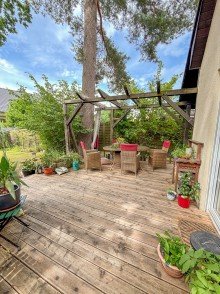 Terrasse Modern & nachhaltig wohnen: Tolles Einfamilienhaus mit Wintergarten und PV-Anlage in Woltersdorf!