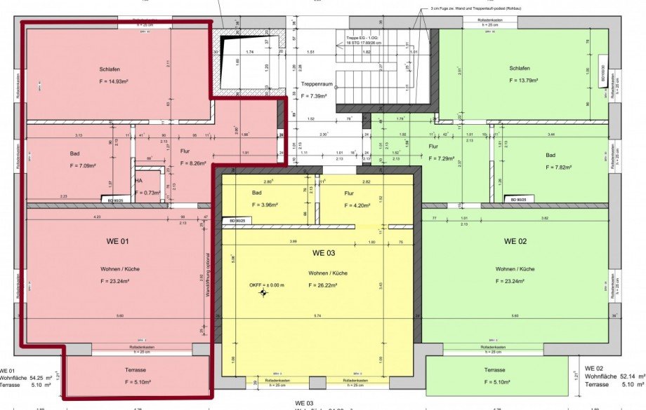 Grundriss Terrassenwohnung Gr�nheide (Mark)