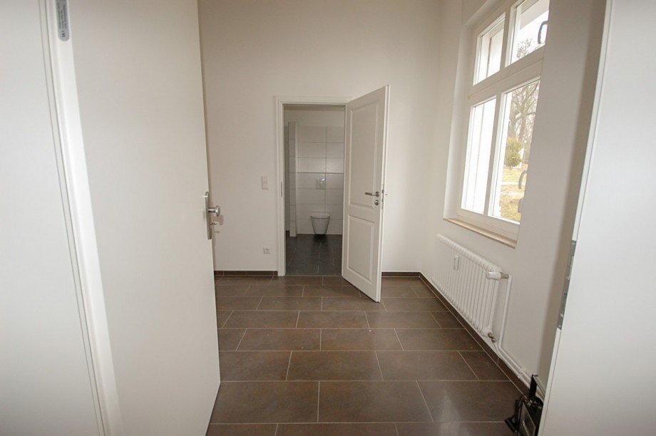Diele mit Blick ins Bad Terrassenwohnung Woltersdorf