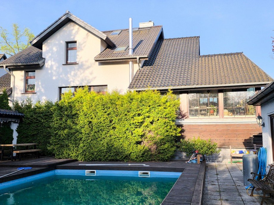 R�ckansicht Haus Einfamilienhaus Berlin