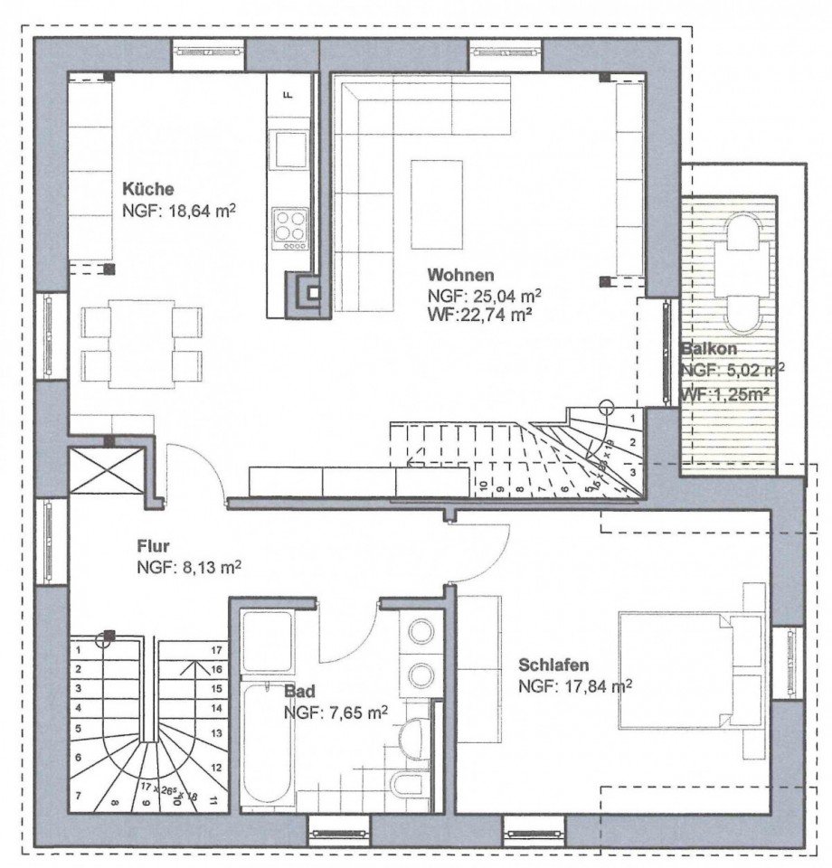 Obergeschoss Maisonettewohnung Erkner