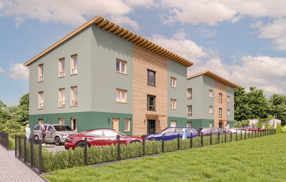 Zufahrt visualisiert Etagenwohnung Gr�nheide (Mark)