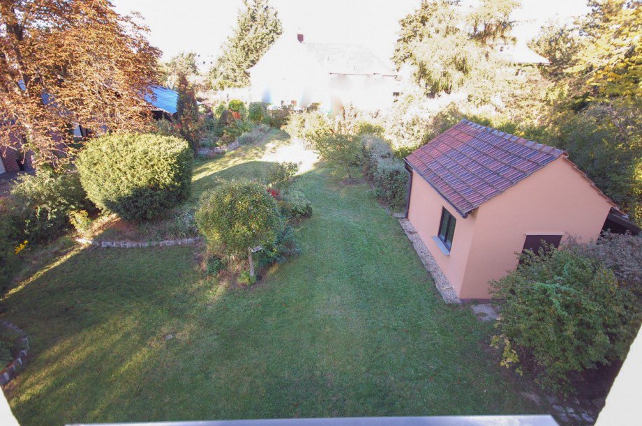Blick in den Garten Maisonettewohnung Berlin