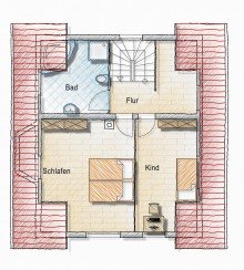 Obergeschoss Gepflegtes Familienhaus mit ca. 180 m� Wohn-/Nutzfl�che + Vermietungsobjekt!
