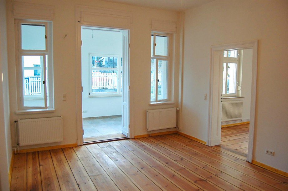 Blick zur Veranda Terrassenwohnung Woltersdorf