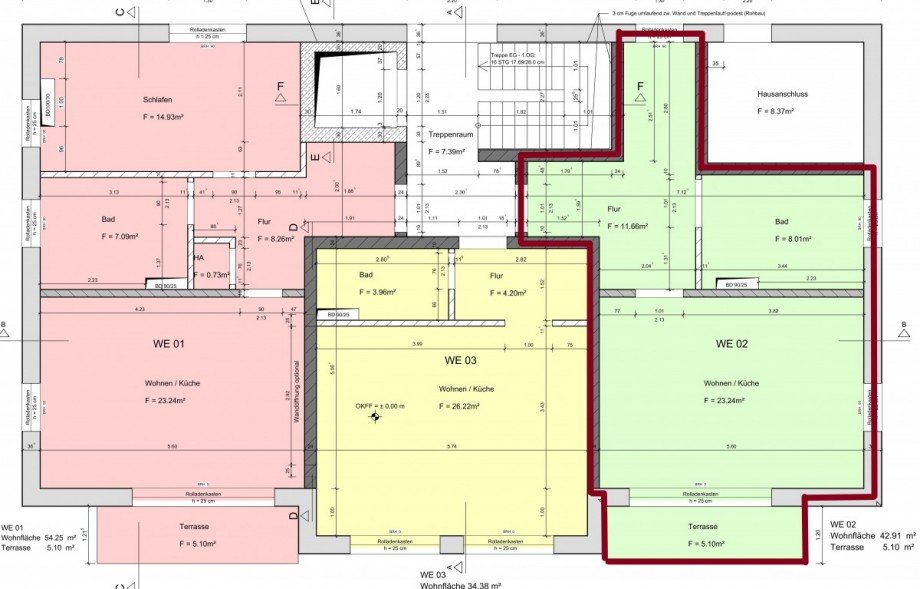 Grundriss Terrassenwohnung Gr�nheide (Mark)