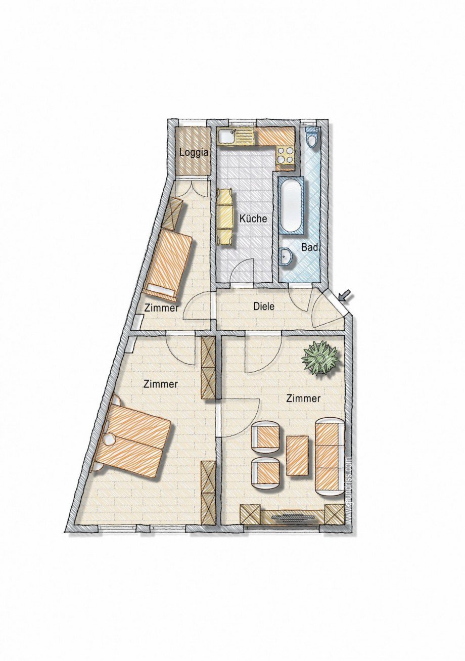 Grundriss Etagenwohnung Berlin